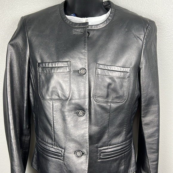 Calvin Klein Leather Metallica Jacket - size s - Picture 2 of 8